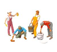 Jiuvaso Kit de 87 Figurines Miniatures Décoratives pour La Peinture de Scènes Destinées Aux Projets de Modélisme Ferroviaire, Aux Maquettes Architecturales et, Pas de porte-échelle