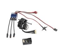 Jiuvaso Kit de mise à niveau de moteur sans balais, boîte de vitesses métallique ESC, accessoires de réparation et de remplacement avec récepteur pour MN99S, Noir