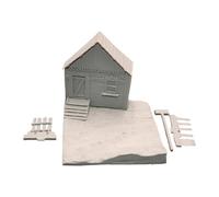 Jiuvaso Kit de modèle de maison miniature 1:72, mise en page de scène à faire soi-même, outil éducatif vierge et inachevé, jouet pour passionnés