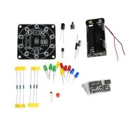 Jiuvaso Kit de Projet électronique Lucky Turntable avec LED pour Les Nouveaux Apprenants, sans Coquille