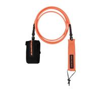 Jiuvaso Leash de Surf, Corde pour Les Jambes/Pieds, Cordon de Surf, Ligne, Sangle de Leash, Leashs pour Skimboard et Longboard, Orange 6 Pieds