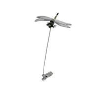Jiuvaso Libellule Répulsive Broche Dragonfly Pin Figurine Décor Extérieur Accessoire Portatif Design Imitant Une Vraie Libellule Attaches Épingle Cordon Clip, L, Clip Tige