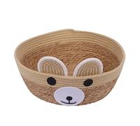 Jiuvaso Lit Douillet Chat Coussin Niche Panier Rotin Tressé Respirant Résistant Lavable pour Animaux Adapté à Repos Intérieur, Je