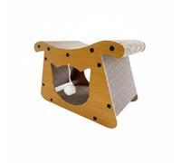 Jiuvaso Lit Griffoir pour Chat Maison Griffoir Couchage Niche Grande Ouverture et Espace Généreux Soutien aux Griffades Répétées Convient aux Grands Chats Salon Détente Quotidienne, 30 Cm