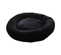 Jiuvaso Lit pour Chat Panier Grotte Couchage Coussin Moelleux Qui Offre Un Sentiment de Sécurité et Un Approprié pour Les Siestes, Black L