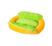 Jiuvaso Lit pour Chien, Chat Ou Chiot avec Housse Douce, Amovible et Lavable, Berceau Semi-fermé pour Un Sommeil Profond, Fond Antidérapant, Grand