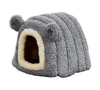 Jiuvaso Lit pour Hamster, Cachette, de Compagnie, Lit d'hiver, Chaud, pour Planeur de Sucre, Gris