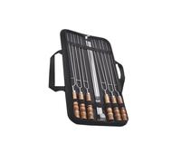 Jiuvaso Lot de 10 Brochettes à Kebab En Acier Inoxydable, pour Barbecue et Grillades.