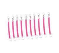 Jiuvaso Lot de 10 porte-clés à ressort rétractable en spirale, antivol et anti-perte, Rose