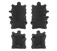 Jiuvaso Lot de 2 Couvre-chaussures Médiévaux à Lacets et Boucles, Style Steampunk, Accessoires Photo, Couvre-bottes Tendance En Similicuir pour Costume de Che, noir