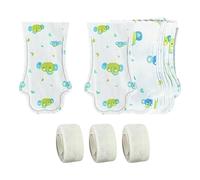 Jiuvaso Lot de 20 Chaussons de Rechange pour Chiens, Protège-Pattes avec Bandages en Rouleau, Couvre-Chaussures, Green M