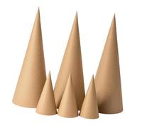 Jiuvaso Lot de 6 Cônes En, Cônes En Carton, Polyvalents, Artisanat, Décoration D'arbre de Noël, Ouverts pour Les Décorations D'Halloween, 15 Cm 35 Cm