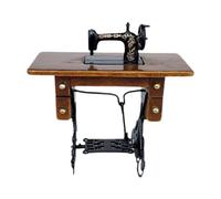 Jiuvaso Machine à Coudre Miniature à L'échelle 1/12, Jouet Fait Main, Modèle Miniature Vintage