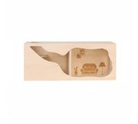 Jiuvaso Maison pour Hamster Abri Cabane Habitat Refuge en Bois Naturel Modulable Empilable Couvercle Amovible sans Fond Intérieur Décoré Adaptée aux Soins de, Grand Salon