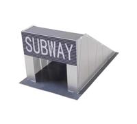 Jiuvaso Maquette de Gare, Décor, Cadeau Créatif, Montage Facile, à Monter Soi-même, Scène Architecturale pour Micro- et Diorama, 17 cm