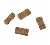 Jiuvaso Miniature Scène Militaire Caisses en Bois Accessoires Diorama Maquette Résine Prépeinte Échelle 1 72 Convient pour Décor de Diorama Atelier de Modélisme Exposition, Nouvelle Caisse en Bois