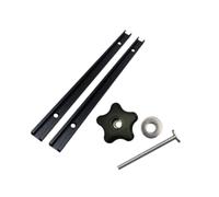 Jiuvaso Miter Track Jig Kit Aluminium Robuste Rail Rainure Universelle Accessoire avec Boulon et Rondelle Compatible Outils Fraisage et Sciage Adapté, Noir