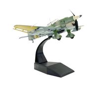 Jiuvaso Modèle d'avion JU-87B 1:72 avec Support D'affichage pour Meuble TV, Salon, Maison