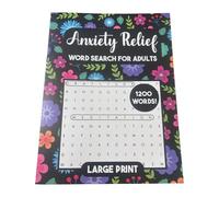 Jiuvaso Mots mêlés pour adultes, 1 200 mots, livre de puzzles amusants, grands caractères, pour hommes, adolescents, maison, cadeau d'anniversaire, femmes