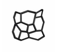 Jiuvaso Moule à Béton Moule Pavage Gabarit Dallage Cadre Allée Polypropylène Résistant pour Former Dalles Décoratives et Pas Japonais Personnalisés Compatible, Motif Hexagonal Irrégulier