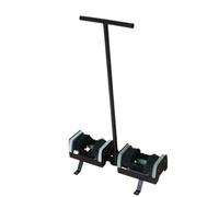 Jiuvaso Nettoyeur de Chaussures de Golf Brosse Station Support Décrassage Semelles Poignée Perpendiculaire Cadre Métal Stable Poils Nylon Durs Retrait Débris
