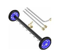 Jiuvaso Nettoyeur Haute Pression Accessoire Aluminium Brosse de Surface Buse de Nettoyage Fonction Deux en Un Adapté pour Entretien SUV Patio Garage Route, Bleu