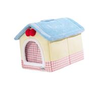 Jiuvaso Nid-Cave Confortable avec Coussin Amovible et Niche Semi-fermée pour Chats et Chiens de Taille Moyenne ; Un Couchage Douillet Idéal pour La Maison, L