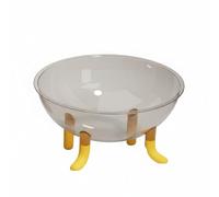 Jiuvaso Nid de Sommeil pour Chat Transparent Lounger Capsule Lit pour Animaux en Pet Structure Élevée Anti-humidité Surface Respirante Adapté à Confort et Agrément Habitation, Jaune