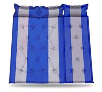 Jiuvaso Outdoor Matelas Gonflable Coussin Extérieur Tapis Isolant Composé en Tissu Imperméable Robuste Fonction Gonflage Automatique Adapté pour Pique-Nique Groupe Outdoor Plage Maison, Bleu