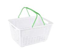 Jiuvaso Panier à, Organisateur de Supermarché, Panier Léger et Polyvalent avec Poignée, Paniers de Rangement pour Légumes, Cosmétiques et Fruits, Vert