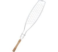Jiuvaso Panier à Poisson pour Griller Conçu En Robuste Accessoire Cuisine Pliable Grille Barbecue pour Poissons Légumes Résistant à La Déf, Poignée ronde