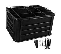 Jiuvaso Panier arrière de vélo, Panier de vélo, Porte-Chien, Porte-Bagages pour Transporter des Courses, avec Doublure, 44cmx34cmx25cm