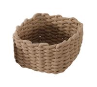 Jiuvaso Panier de Rangement En Corde Tressée Corbeille Décorative Tissée Main Panière pour Bac pour Maquillage et Télécommande Aspect Raffiné Co, Brun