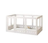 Jiuvaso Parc à Chiots avec Porte Robuste, Size to 1 | Transparent, Sécurisé, Barrière pour Animaux avec Portillon, Intérieur, Petits Chiens