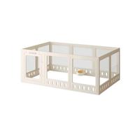Jiuvaso Parc à Chiots avec Porte Robuste, Size to 2 | Transparent, Sécurisé, Barrière pour Animaux avec Portillon, Intérieur, Petits Chiens