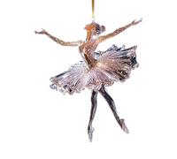 Jiuvaso Pendentif Ballerine Scintillant pour Sapin, Ornement de Noël 2D Ballerine Pailletée, Décoration de Noël en Acrylique, Ornement Léger pour Couronne et Guirlande, Idée Cadeau Festif