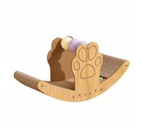 Jiuvaso Planche à Gratter pour Chat avec Surface Résistante Lit pour Chat en Carton Ondulé Cadre en Bois Robuste Fonction Oscillante Adaptée aux Animaux Domestiques Détente Cadeaux, Boat+Rocker+Round