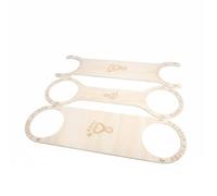 Jiuvaso Planche d'Équilibre Enfant Planche Balance Pont de Jeu Faisceau Sensoriel Marche Dynamique Coordination et Contrôle des, Modèle Régulier, Motif D Empreinte De Pas En Bois, Ensemble