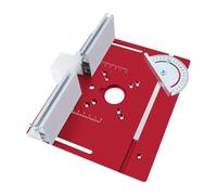 Jiuvaso Plaque de Table de Défonceuse En Aluminium pour Banc Menuiserie avec Guide D'Onglet Brackets Coulissants Fonction Fraisage Gravure Adaptée Aux Ouvrier, ROUGE