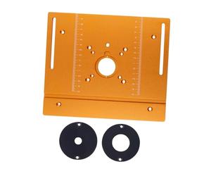 Jiuvaso Plaque D'insertion Dorée pour Table de Défonceuse, Machine à Graver, Inversion, Fraisage, Sculpture