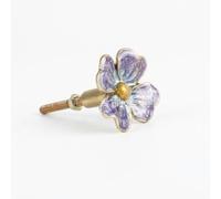 Jiuvaso Poignée de Porte de Placard Poignée Armoire Bouton de Tiroir Poignée Meuble Poignée de Porte d'Armoire Décoration Fleur, Array, Violet, Poignée À Vis Fixation Par Boulon