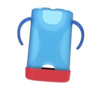 Jiuvaso Porte-Boisson pour Sachets de Jus Support Rigide pour de Purée Boîte de Rangement pour Jus Distributeur Alimentaire en PP Adaptée à La Sécurité, Bleu Clair Rouge