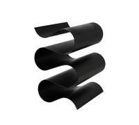 Jiuvaso Porte-Bouteille Sculptural Présentoir Métal Support Vague Profil Décoratif Finition Peinte Convient à la Décoration Intérieure Collection de Vins Environnement Moderne, Noir