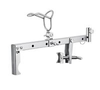 Jiuvaso Porte-Canne à Pêche Support Rod Holder Fixation à Collier Vis Réglable INOX Résistant Maintien Stable de l'Équipement Bras Horizontal Long Convient à Berges Côtés de Bateau Garde-Corps