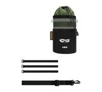 Jiuvaso Porte-gobelet, Sacoche de Guidon, Porte-Bouteille Isotherme Universel pour VTT, Bikepacking, équitation, Noir