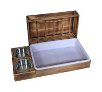 Jiuvaso Pot à Foin Bunny 3 en 1 avec Bac à Litière Intégré, Distributeur pour Lapins et Petits Animaux (Hamsters, Hamsters, Etc.).