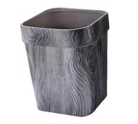 Jiuvaso Poubelle Corbeille à Déchets Bac à Ordures Forme Carrée Ouverture Large PP Épaisse Résistante Adaptée à Bureau Chambre Salon Cuisine Toilette Salle de, Gris