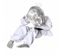 Jiuvaso Ppée Esprit Pleureuse en Résine Légère Figurine Esprit Assise Vêtemes en Tissu Festive Statue pr Soirées Costumées,