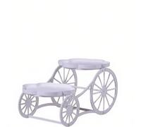 Jiuvaso Présentoir à Desserts Support Gâteau Plateau Cupcake Chariot à Plusieurs Niveaux Silhouette Décor Ajouré Stable pour Adapté aux Anniversaires Goûters, 2-Layer Flower