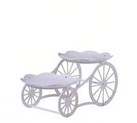 Jiuvaso Présentoir à Desserts Support Gâteau Plateau Cupcake Chariot à Plusieurs Niveaux Silhouette Décor Ajouré Stable pour Adapté aux Anniversaires Goûters, 2-Layer Pattern
